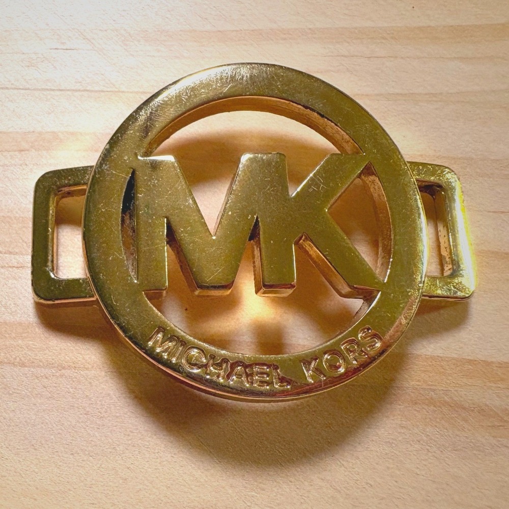 Michael Kors Logo Medallion Shoe Charm Women Gold Tone MK‎ Hardware Replacement